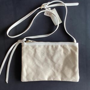  unused canvas Flat shoulder bag diagonal ... becomes × white hitch high k market 