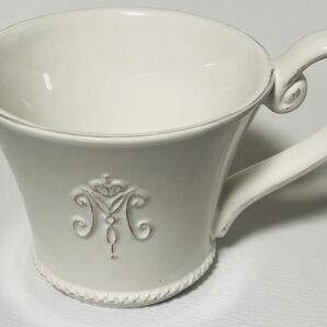 《保管品》シャビー ホワイト☆エンブレム カップ