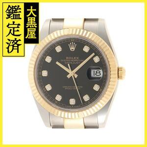 2022年　ROLEX　ロレックス　デイトジャスト　126333　10PD　ブラック文字盤　18YG/SS　メンズ　腕時計【200】C