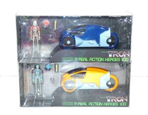 7690T/未開封★メディコム・トイ TRON トロン RAH100 トロン+ライトサイクル(オレンジ) サーク+ライトサイクル リアルアクションヒーローズ