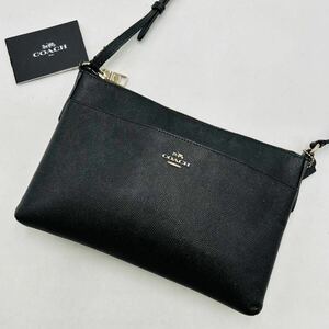 1円〜【入手困難品】定価10万円 コーチ COACH ボディバッグ ショルダーバッグ ヘリテージバッグ PVC レザー ブラック 黒 メンズ レディース