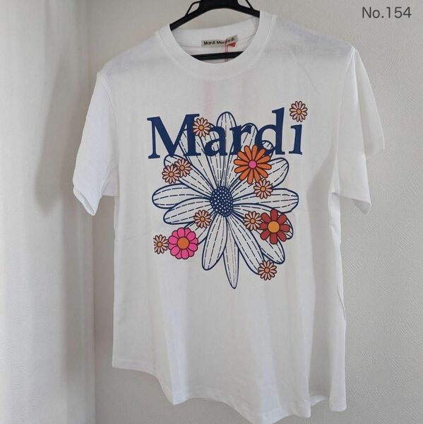 マルディメクルディ Mardi Mercredi Tシャツ ホワイト×ネイビー 