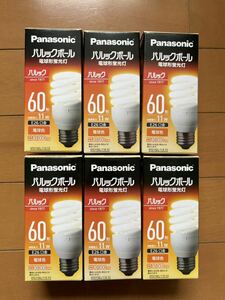 Panasonic パナソニック　パルックボール　電球形　蛍光灯　電球色　E26　EFD15EL/11E 6個セット
