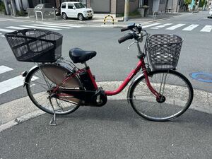 [ bicycle ] pickup limitation * Osaka (metropolitan area) Hirakata city electric assist Panasonic 26 -inch with charger used present condition goods 