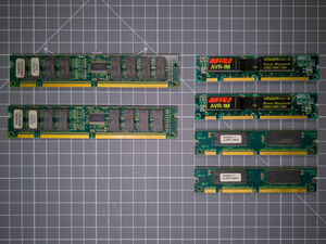 【動作未確認】Power Macintosh 7600 に積んでいたメモリ [DIMM 8MB]x2 [VRAM 1MB]x4 ジャンク
