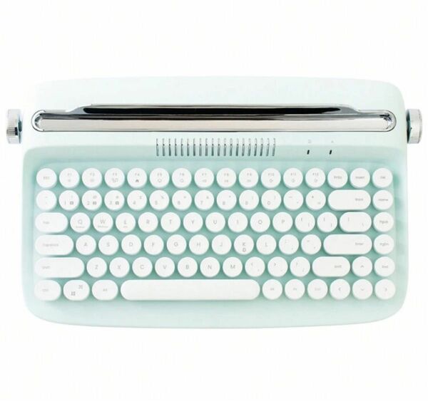 新品 キーボード グリーン 水色 ワイヤレス PC MacBook iPad 無線 可愛い レトロ ワイヤレスキーボード 