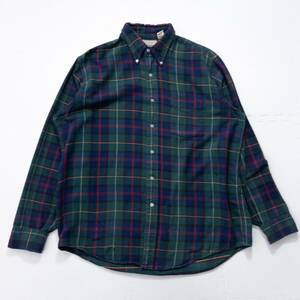 古着 80s 90s L.L.Bean エルエルビーン 長袖シャツ チェック柄 USA製 L