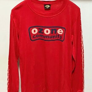 オゾンコミュニティ ロンT 赤 古着 90年代