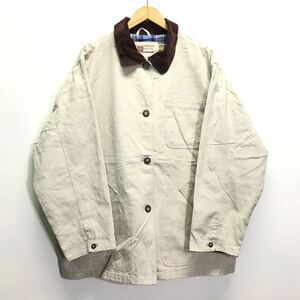 90s ビンテージ【FADED GLORY】フェイデッドグローリー カバーオール アメカジ 古着 デニムジャケット ワーク系 ベージュ XL /Y11116ii