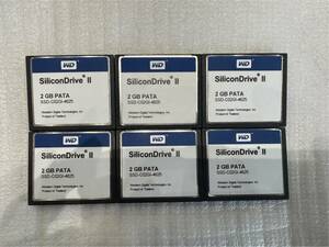 【WD】 SiliconDrive II 2GB ｘ6枚セット CFカード 動作品