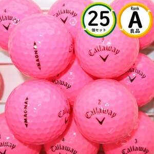 Aランク 25個 キャロウェイ スーパーソフト マグナ 良品 ピンク SUPERSOFT MAGNA カラー ロストボール 送料無料