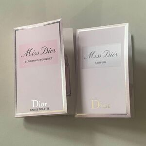 Diorディオール香水サンプル　ミスディオール ブルーミングブーケ、パルファン 各1ml Miss Dior