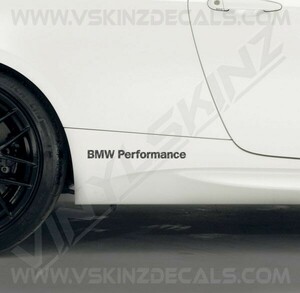 海外n 送料無料 BMW Performance パフォーマンス カッティング Grey 300mm 2枚セット ステッカー