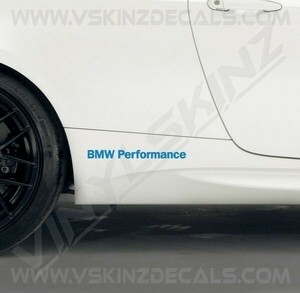 海外n 送料無料 BMW Performance パフォーマンス カッティング AQUA 300mm 2枚セット ステッカー