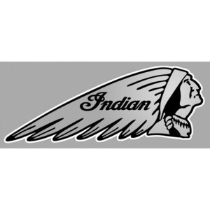 海外j 送料無料 インディアンモーターサイクル INDIAN Silver R 75mm ステッカー