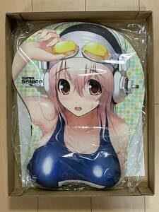 [ new goods unopened ] Super Sonico sk water life-size .... mouse pad soft garage school swimsuit .-.-....