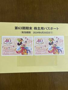 東京ディズニーランド　ディズニーシー　1DAYパスポート　２枚セット　株主優待パスポート