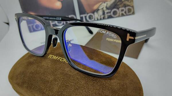 トムフォード 眼鏡 ブルーカットレンズ 送料無料 税込 新品 アジアンモデル TF5859-D-B 001 ブラックカラー