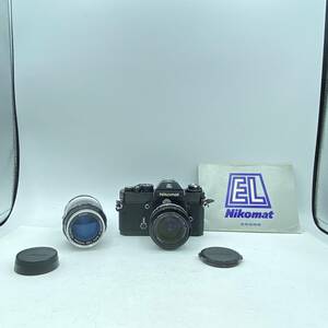 『AA27』カメラ/レンズ　ニコン Nikon Nikomat EL　1:1.4　50ｍｍ/1:3.5　F=135mm　その他付属品あり　動作未確認　フィルムカメラ　現状品