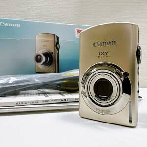 【ART-0611.1-1】 1円〜 Canon キャノン IXY DIGITAL 920 IS コンパクトデジタルカメラ ゴールド 5.0~20.0mm 通電確認済み 現状保管品