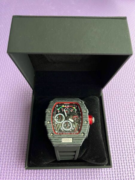 新品同様　リシャール・ミルのオマージュ腕時計　KIMSDUN海外限定モデル クォーツ腕時計 BLACK