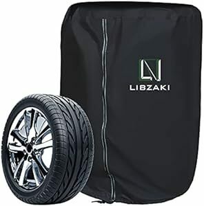 LIBZAKI タイヤカバー 屋外 防水 4本タイヤ保管 厚手300D 幅85*高さ120cm 大型 ミニバン SUV RV用（1