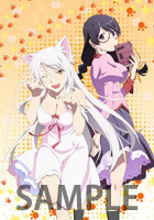  cat monogatari ( black ) Blu-ray/DVD... .. top and bottom volume continuation buy privilege B2.. under .. clear poster [ feather river wing black feather river monogatari series Bakemonogatari ]