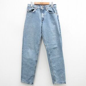 W31/古着 ジーンズ Levis リーバイス 550 メンズ 90s コットン 紺 ネイビー デニム 24may31 中古 ボトムス ジーパン Gパン ロング パンツ