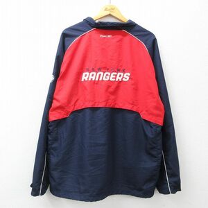 XL/古着 リーボック 長袖 ジャケット メンズ 00s NHL ニューヨークレンジャーズ ラグラン 大きいサイズ ロング丈 紺他 ネイビー アイス 2OF