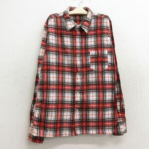 古着 長袖 フランネル シャツ キッズ ボーイズ 子供服 80s 赤他 レッド チェック 23feb22 5OF