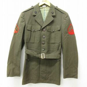 S/古着 長袖 ビンテージ ミリタリー ジャケット 特攻服 メンズ 60s 濃緑 グリーン 22nov04 中古 アウター フライト 5OF