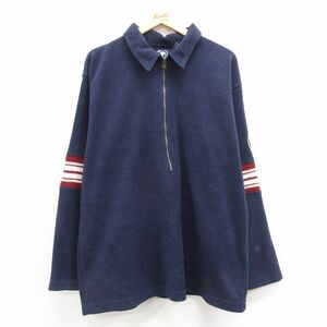 L/古着 ギャップ GAP 長袖 ハーフジップ フリース ジャケット メンズ 00s スキー スノーボード 紺他 ネイビー 23oct07 中古 アウター 2OF