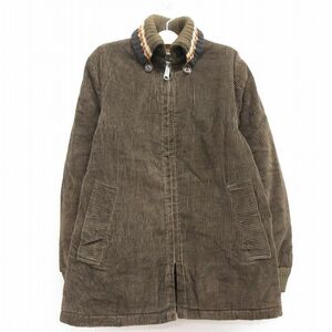 古着 長袖 コーデュロイ ジャケット キッズ ボーイズ 子供服 70s 太畝 タロン 濃緑 グリーン 内側ボア spe 23oct17 2OF