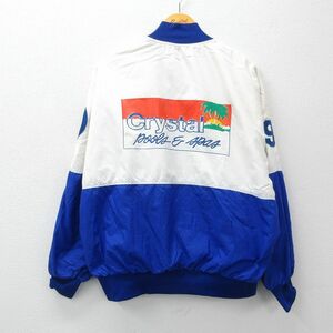 XL/古着 長袖 ジャケット メンズ 90s クリスタル ヤシの木 ツートンカラー 白他 ホワイト 23dec07 中古 アウター ジャンパー ブルゾン 2OF