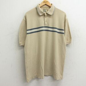 XL/古着 ビューグルボーイ 半袖 ポロ シャツ メンズ 大きいサイズ ベージュ他 カーキ 24mar26 中古 トップス 2OF