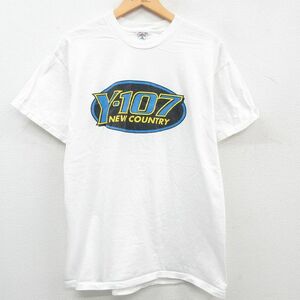 L/古着 半袖 ビンテージ Tシャツ メンズ 00s Y-107 ニューカントリー コットン クルーネック 白 ホワイト spe 23may10 中古 2OF