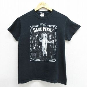 S/古着 半袖 ロック バンド Tシャツ メンズ ザバンドペリー コットン クルーネック 黒 ブラック 23apr06 中古 2OF