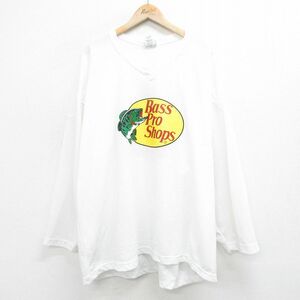 XL/古着 長袖 Tシャツ アイスホッケージャージ メンズ 大きいサイズ ロング丈 Vネック メッシュ地 白 ホワイト ユニフォーム ゲームシ 2OF