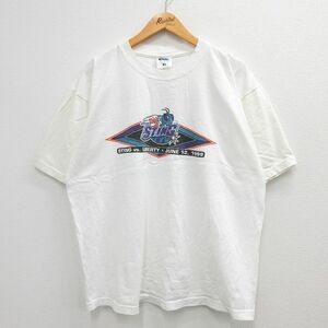 XL/古着 半袖 ビンテージ Tシャツ メンズ 90s シャーロットスティング バスケットボール 大きいサイズ コットン クルーネック 白 ホワ 2OF