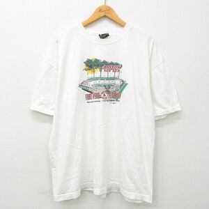 XL/古着 半袖 ビンテージ Tシャツ メンズ 00s MLB ボストンレッドソックス 大きいサイズ コットン クルーネック 白 ホワイト メジャー 2OF