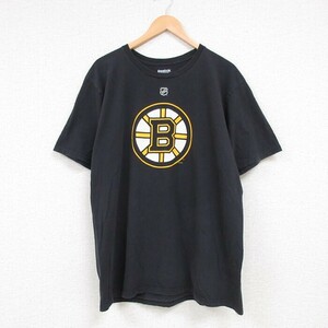 XL/古着 リーボック REEBOK 半袖 ブランド Tシャツ メンズ NHL ボストンブルーインズ ダヴィトパストルニャーク 88 コットン クルーネ 2OF