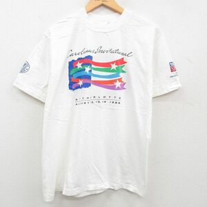 L/古着 半袖 ビンテージ Tシャツ メンズ 80s オリンピック シャーロット クルーネック 白 ホワイト 23jun24 中古 2OF