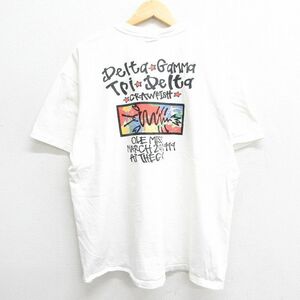 XL/古着 ヘインズ 半袖 ビンテージ Tシャツ メンズ 90s デルタ ガンマ Crawfish 胸ポケット付き 大きいサイズ コットン クルーネック 2OF