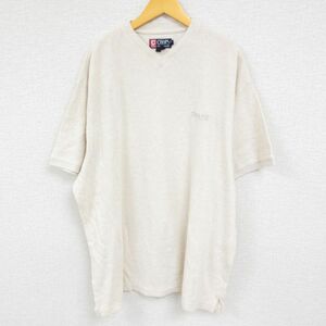 XL/古着 ラルフローレン Ralph Lauren チャップス 半袖 ブランド Tシャツ メンズ 90s ワンポイントロゴ 大きいサイズ コットン Vネック 2OF