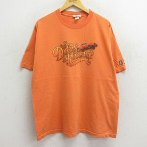 XL/古着 半袖 ビンテージ Tシャツ メンズ 00s 映画 デュークスオブハザード 車 コットン クルーネック オレンジ 23jun22 中古 2OF