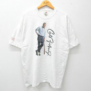 XL/古着 半袖 ビンテージ Tシャツ メンズ 90s カルリプケンジュニア 大きいサイズ コットン クルーネック 白 ホワイト spe 23jun07 中 2OF
