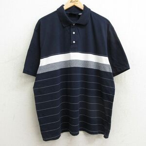 XL/古着 ピューリタン 半袖 ポロ シャツ メンズ 00s 大きいサイズ 紺他 ネイビー 24mar12 中古 トップス 2OF