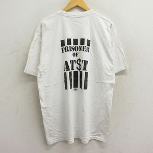 XL/古着 半袖 ビンテージ Tシャツ メンズ 00s PRISONER OF ATST コットン クルーネック 白 ホワイト 23aug16 中古 2OF