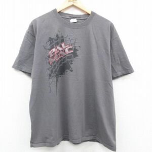 XL/古着 半袖 ビンテージ Tシャツ メンズ 00s PALMAC 大きいサイズ コットン クルーネック 濃グレー 23jun09 中古 2OF