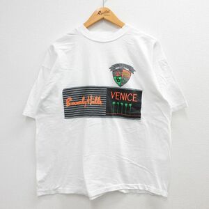 XL/古着 半袖 ビンテージ Tシャツ メンズ 90s RODEO DRIVE ベニス コットン クルーネック 白 ホワイト spe 23jun16 中古 2OF